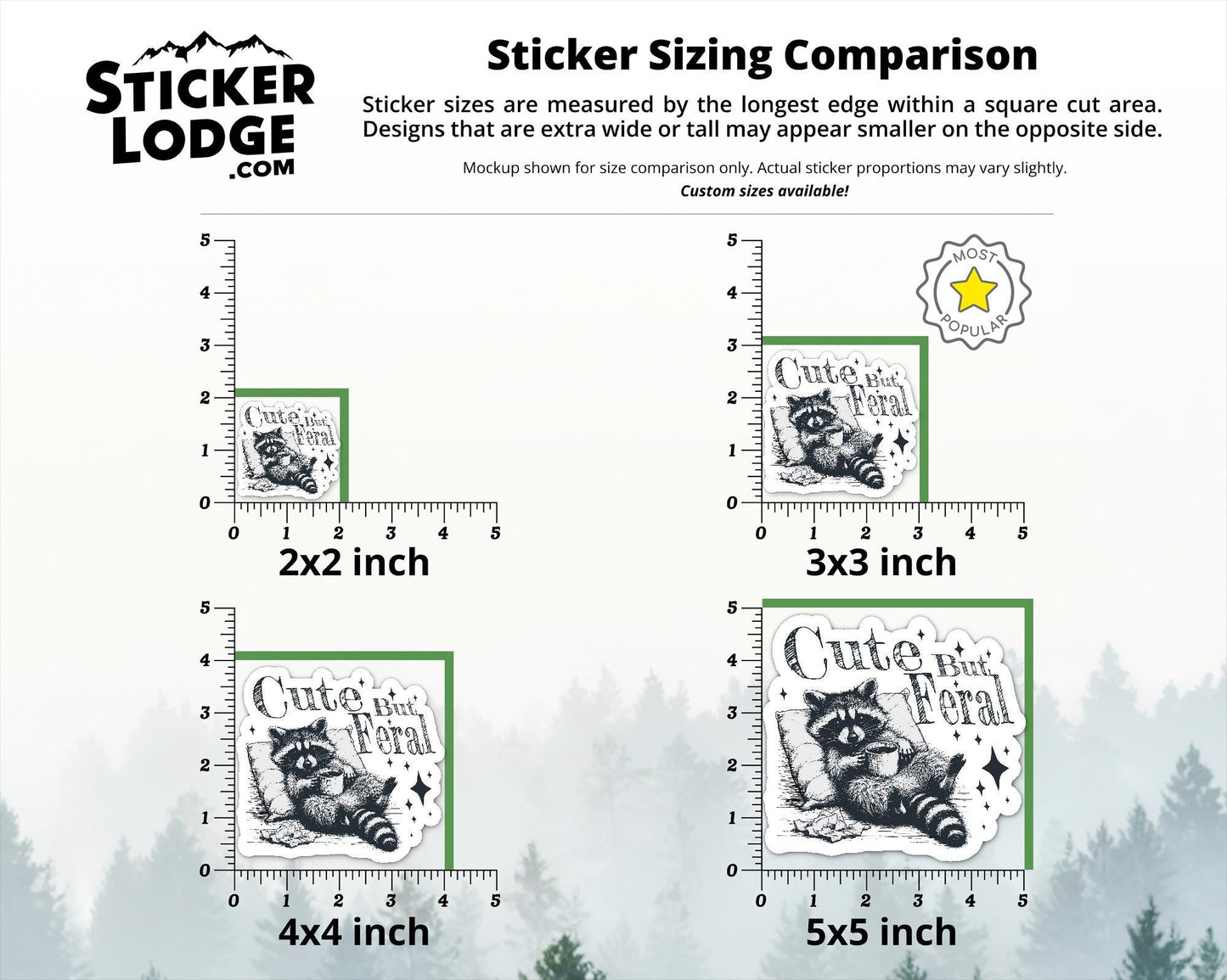 Cute But Feral Vinyl Sticker | Sticker Lodge