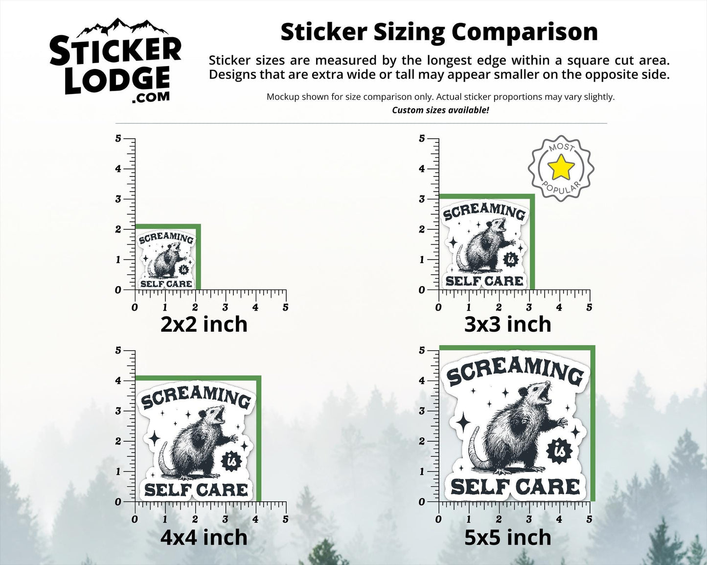 Screaming Is Self Care Vinyl Sticker | Sticker Lodge