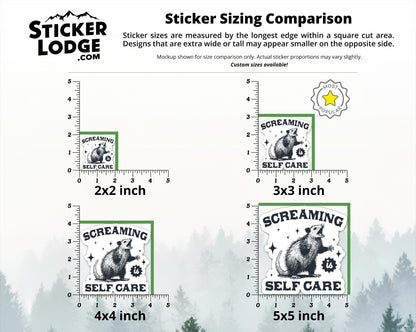 Screaming Is Self Care Vinyl Sticker | Sticker Lodge