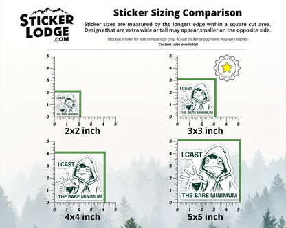 I Cast The Bare Minimum Vinyl Sticker | Sticker Lodge