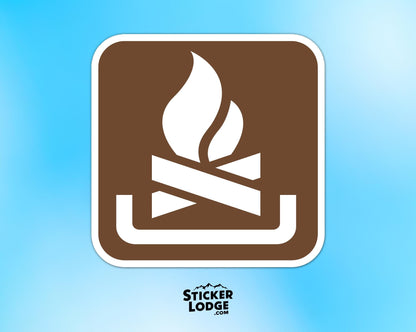 NPS Campfire Vinyl Sticker | Sticker Lodge