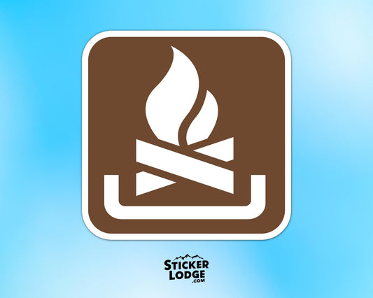 NPS Campfire Vinyl Sticker | Sticker Lodge