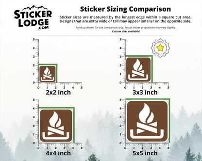 NPS Campfire Vinyl Sticker | Sticker Lodge
