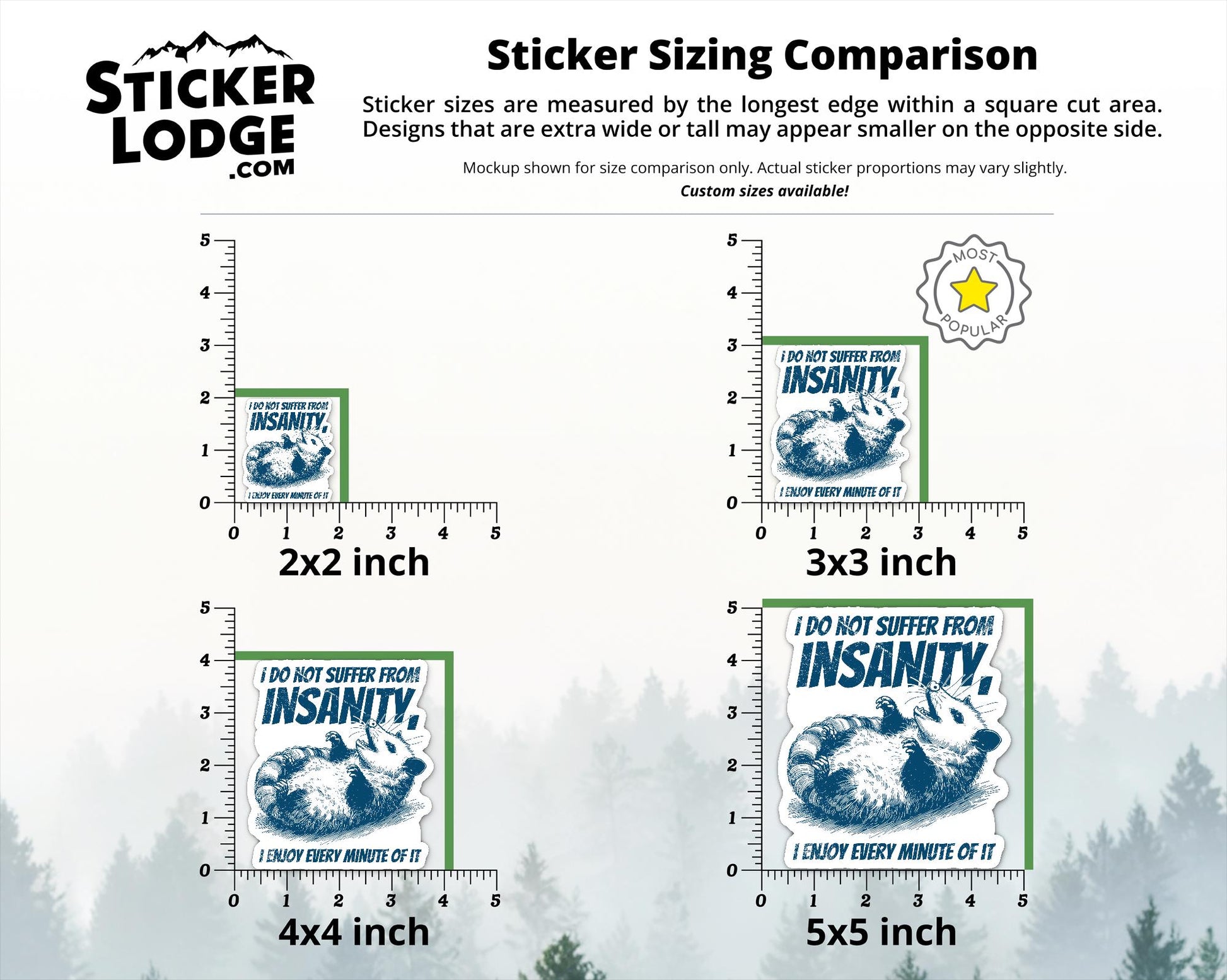 I Do Not Suffer From Insanity Vinyl Sticker | Sticker Lodge