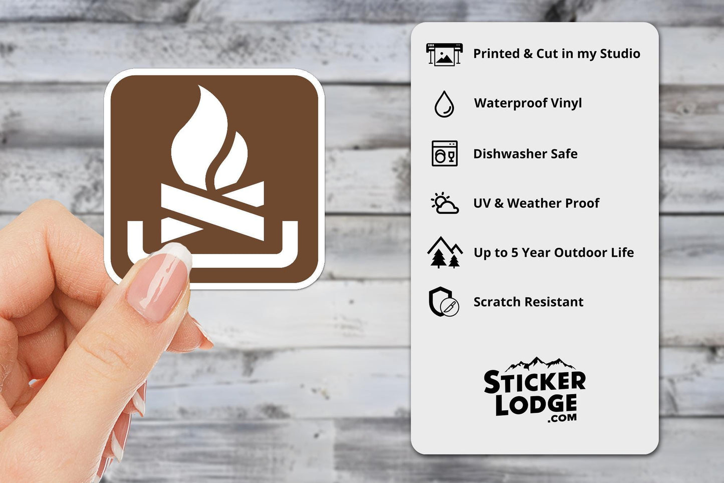 NPS Campfire Vinyl Sticker | Sticker Lodge
