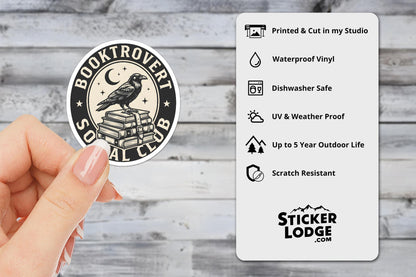 Booktrovert Social Club Vinyl Sticker | Sticker Lodge