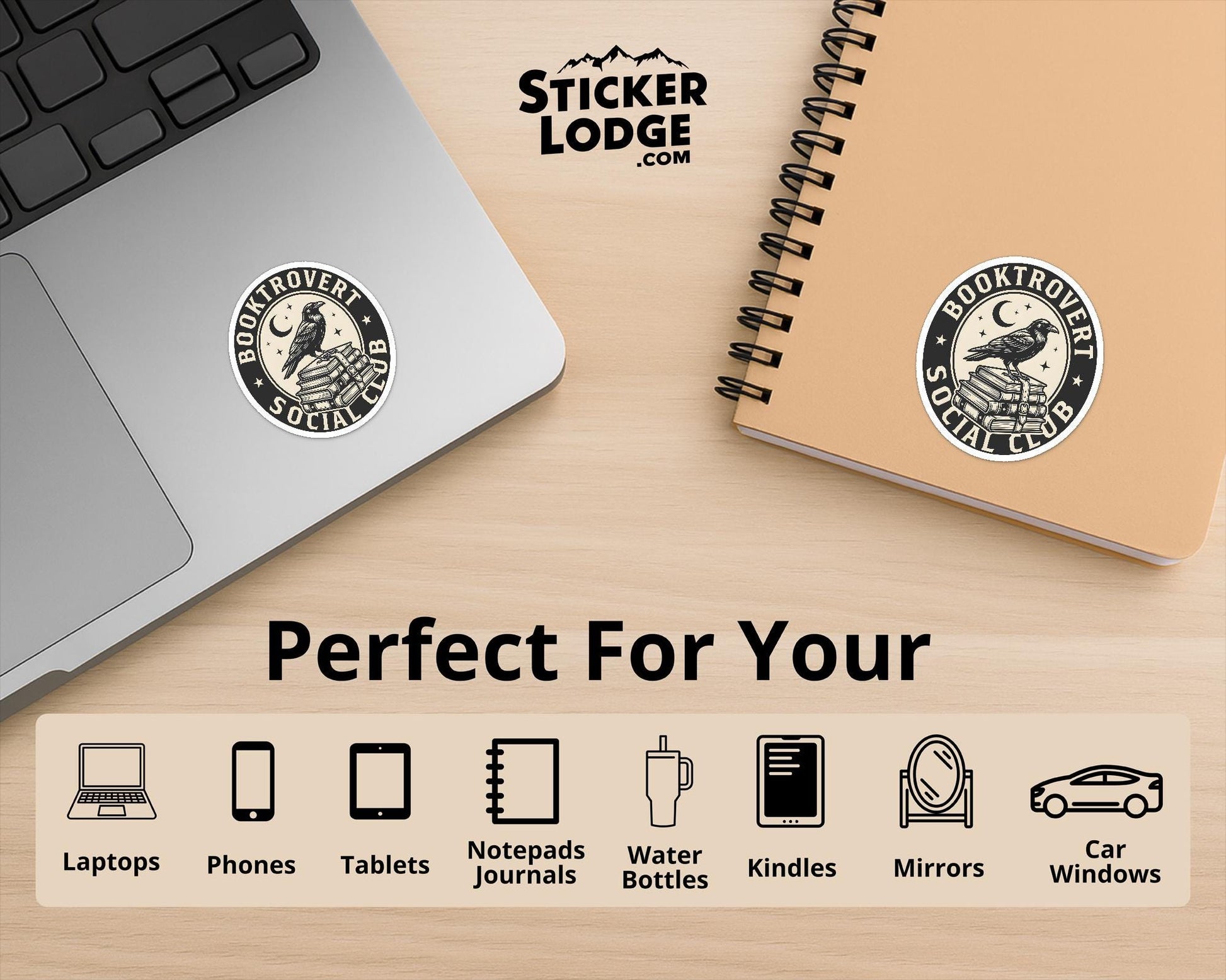 Booktrovert Social Club Vinyl Sticker | Sticker Lodge