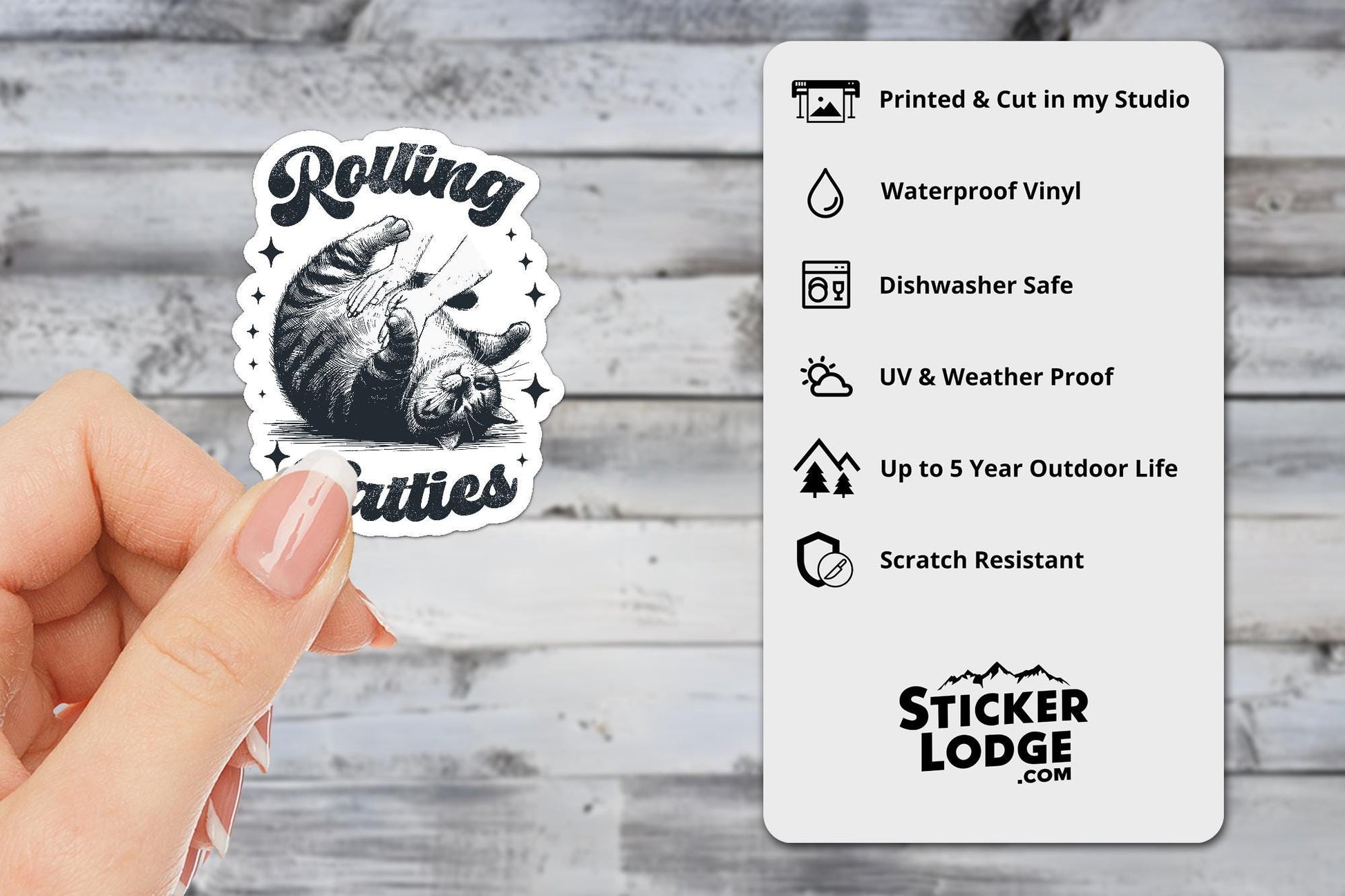 Rolling Fatties Vinyl Sticker | Sticker Lodge
