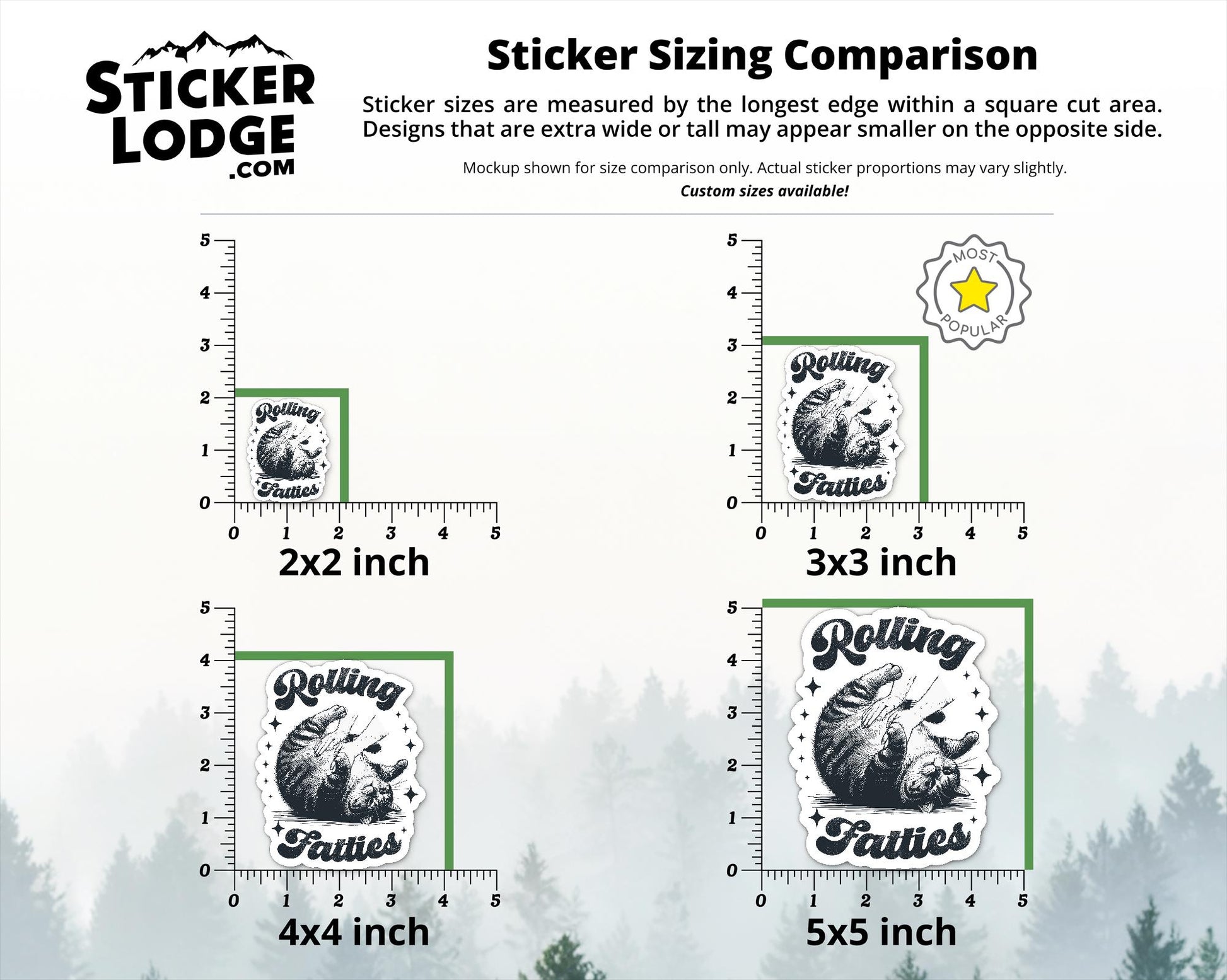 Rolling Fatties Vinyl Sticker | Sticker Lodge
