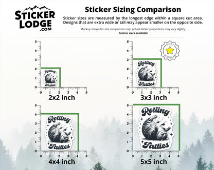 Rolling Fatties Vinyl Sticker | Sticker Lodge