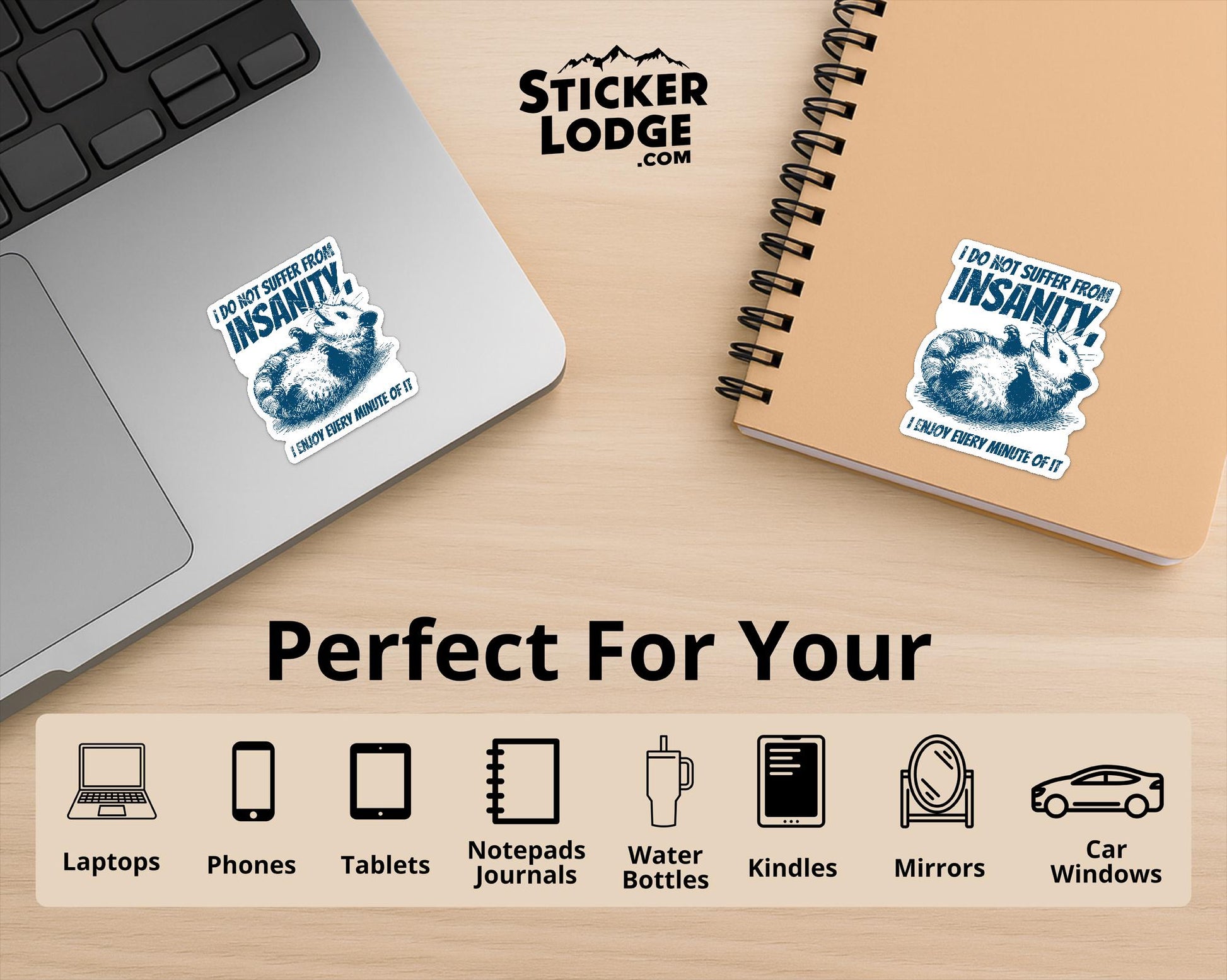 I Do Not Suffer From Insanity Vinyl Sticker | Sticker Lodge