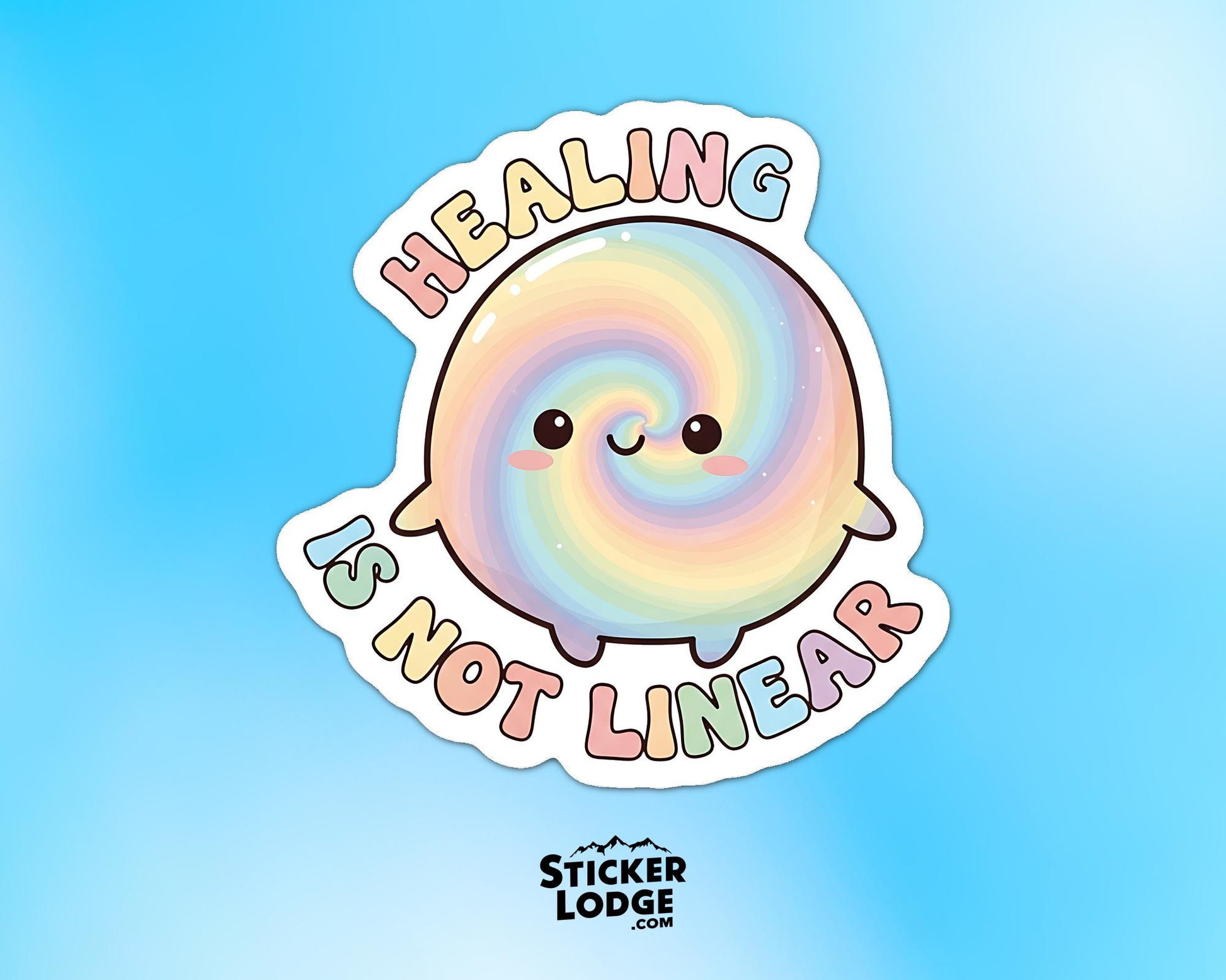 Healing Is Not Linear Vinyl Sticker | Sticker Lodge