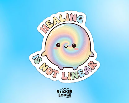 Healing Is Not Linear Vinyl Sticker | Sticker Lodge