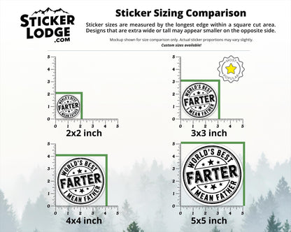 Worlds Best Farter I Mean Father Vinyl Sticker | Sticker Lodge
