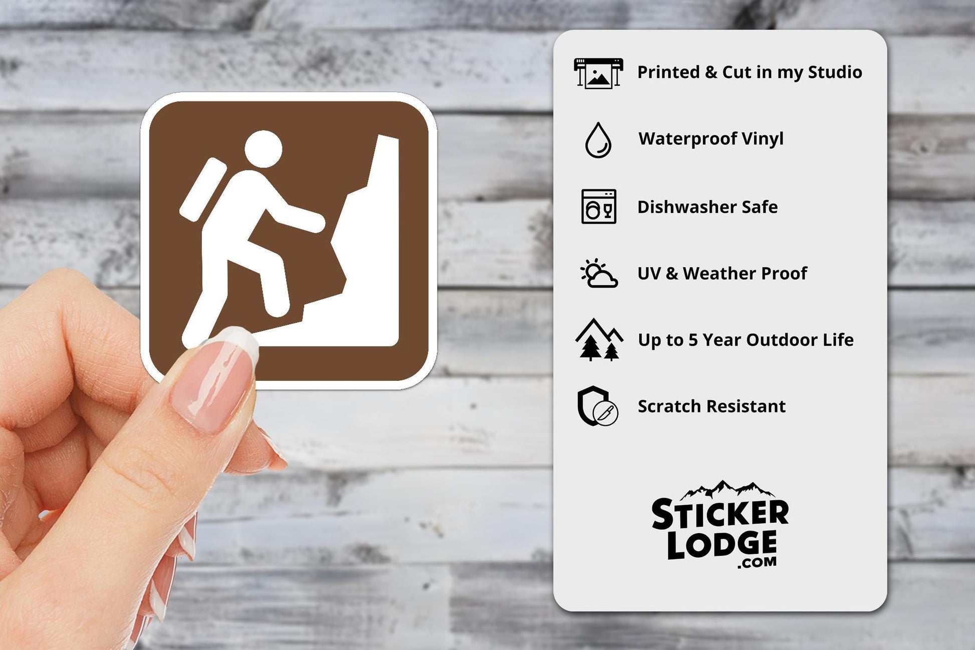 Climbing National Park Symbol Vinyl Sticker | Sticker Lodge