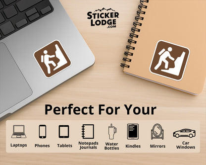 Climbing National Park Symbol Vinyl Sticker | Sticker Lodge