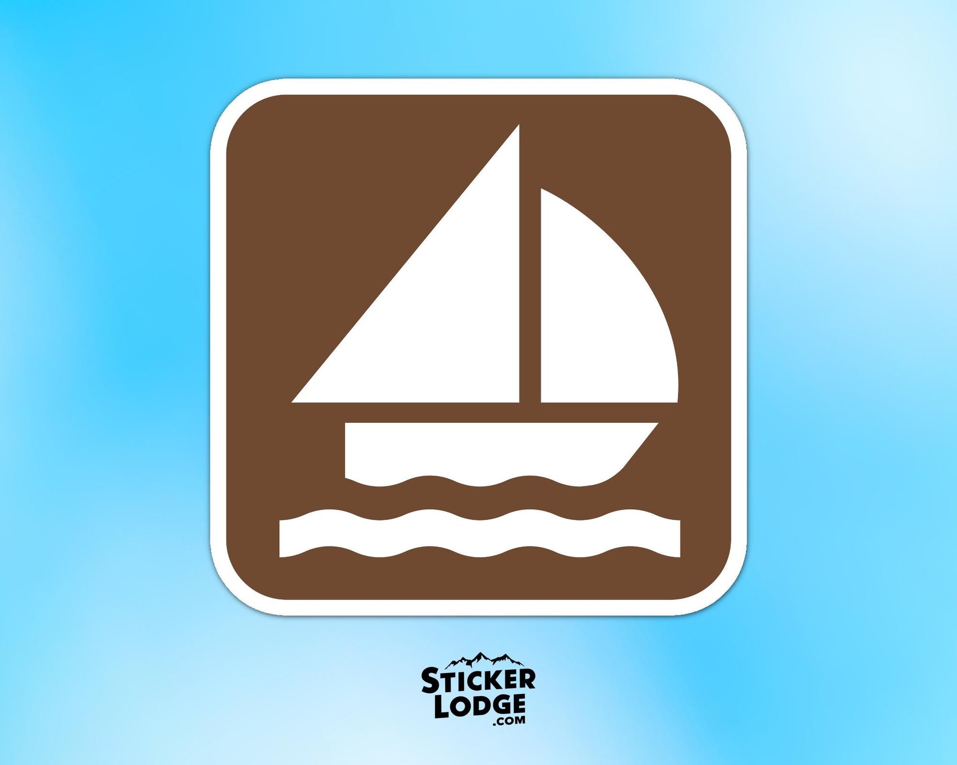 Sailing National Park Symbol Vinyl Sticker | Sticker Lodge