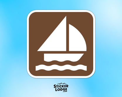 Sailing National Park Symbol Vinyl Sticker | Sticker Lodge