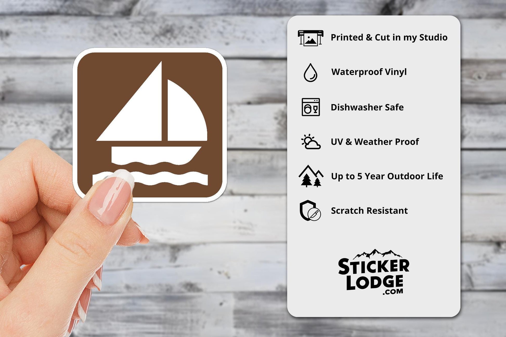 Sailing National Park Symbol Vinyl Sticker | Sticker Lodge