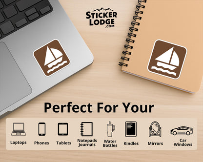 Sailing National Park Symbol Vinyl Sticker | Sticker Lodge