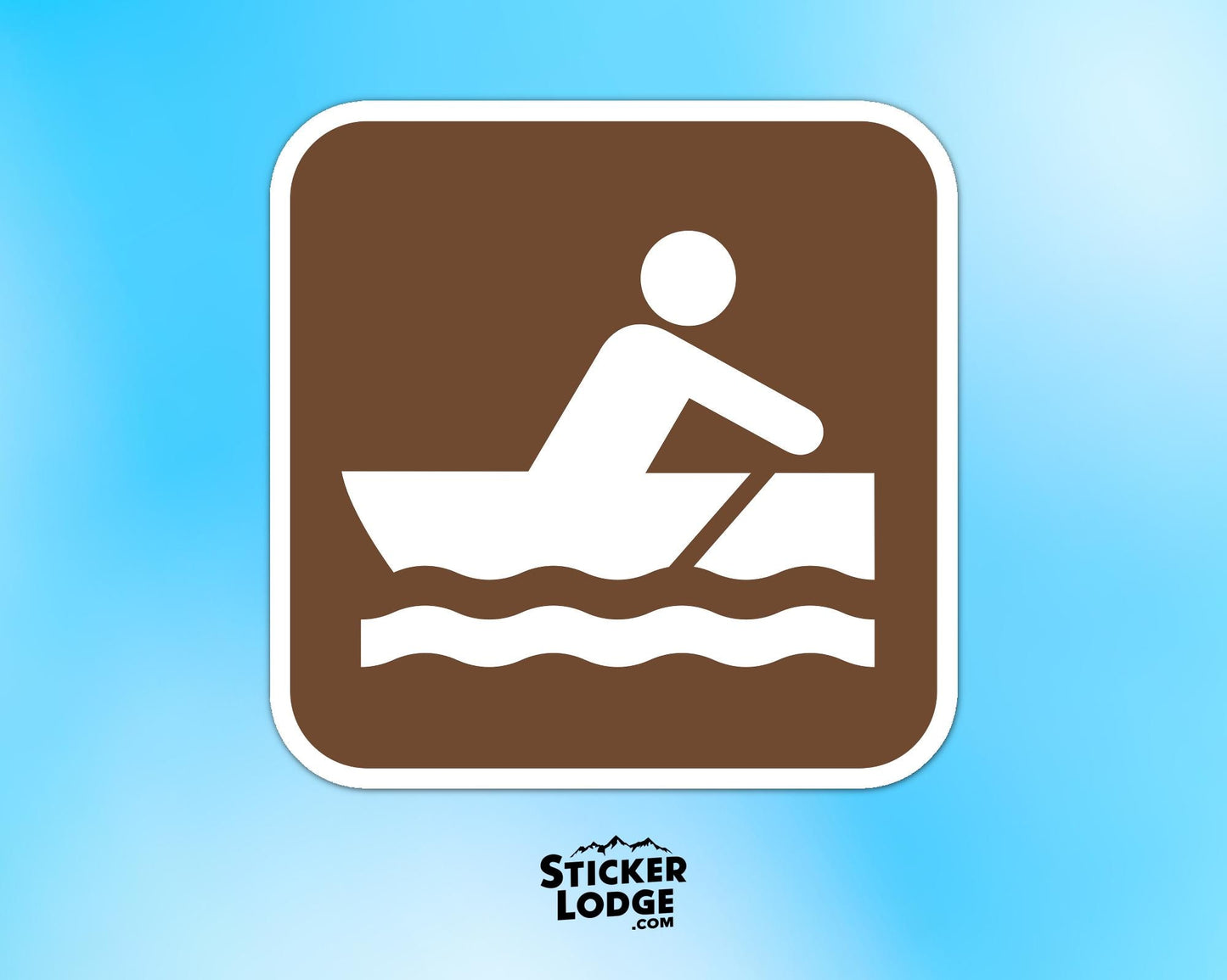 Rowboating National Park Symbol Vinyl Sticker | Sticker Lodge