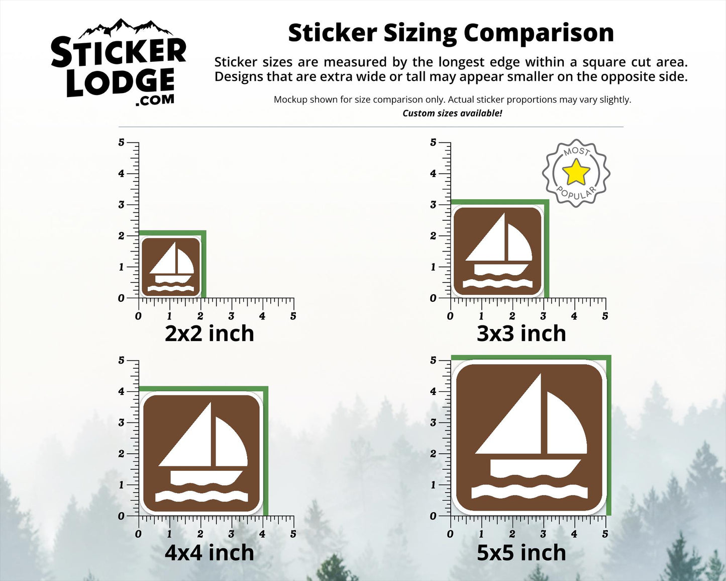 Sailing National Park Symbol Vinyl Sticker | Sticker Lodge