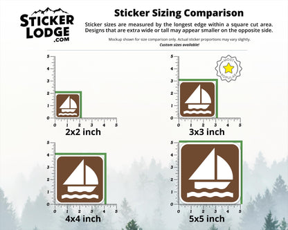 Sailing National Park Symbol Vinyl Sticker | Sticker Lodge