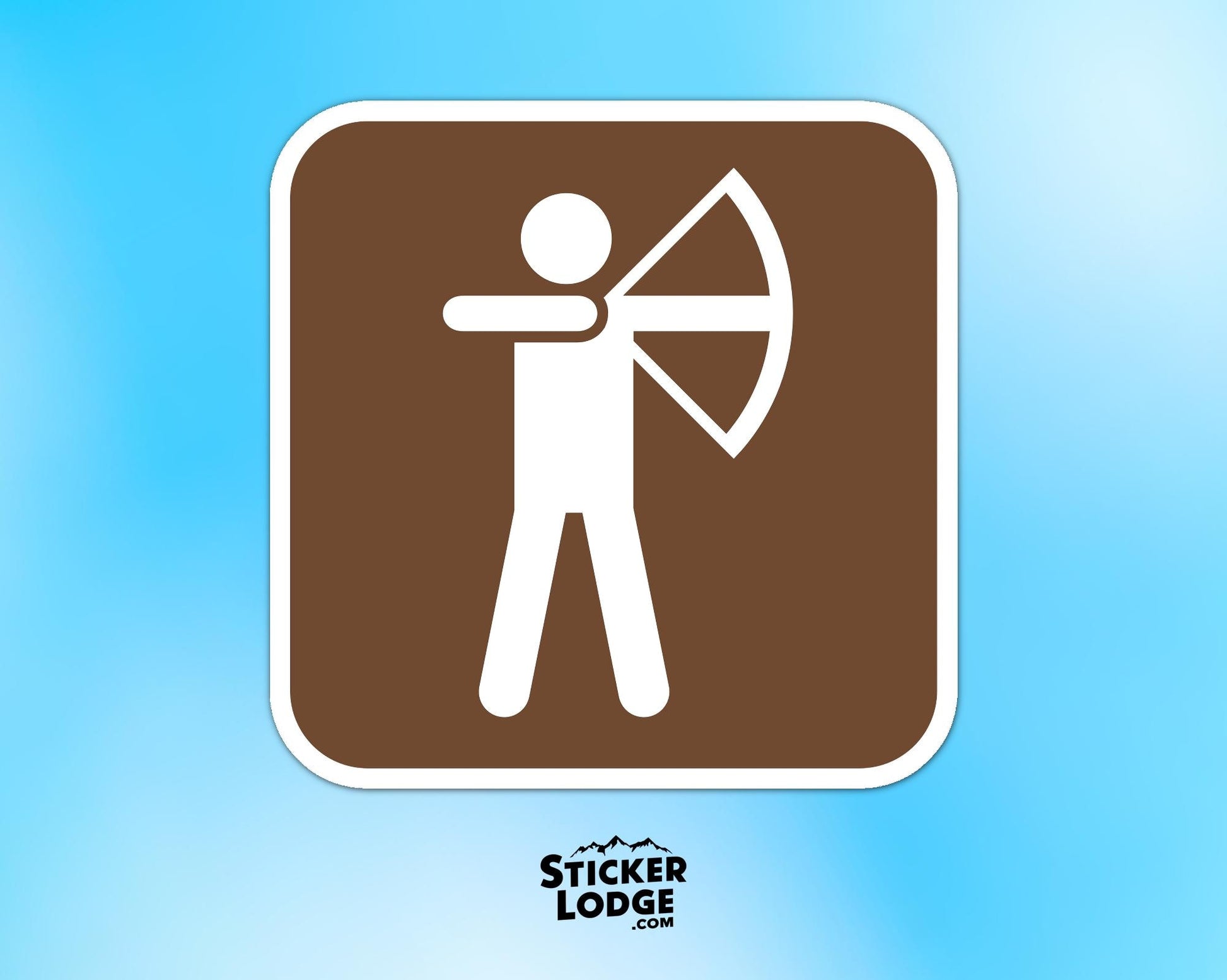 Archery National Park Symbol Vinyl Sticker | Sticker Lodge