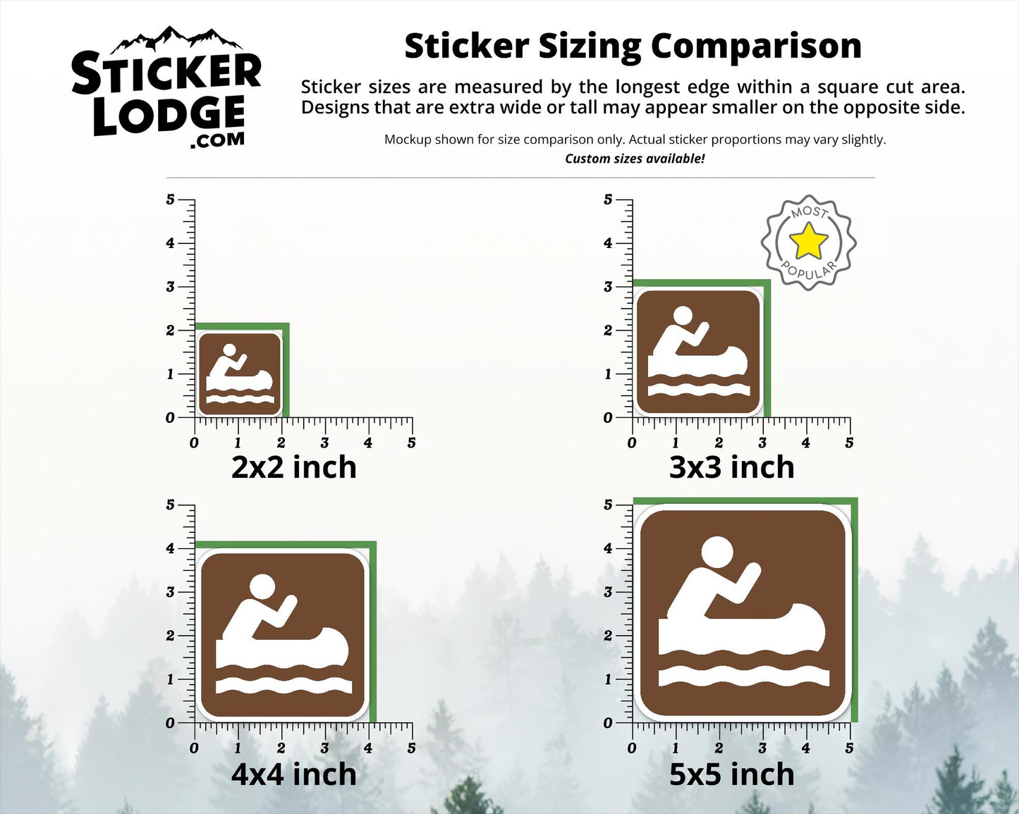 Canoe National Park Symbol Vinyl Sticker | Sticker Lodge