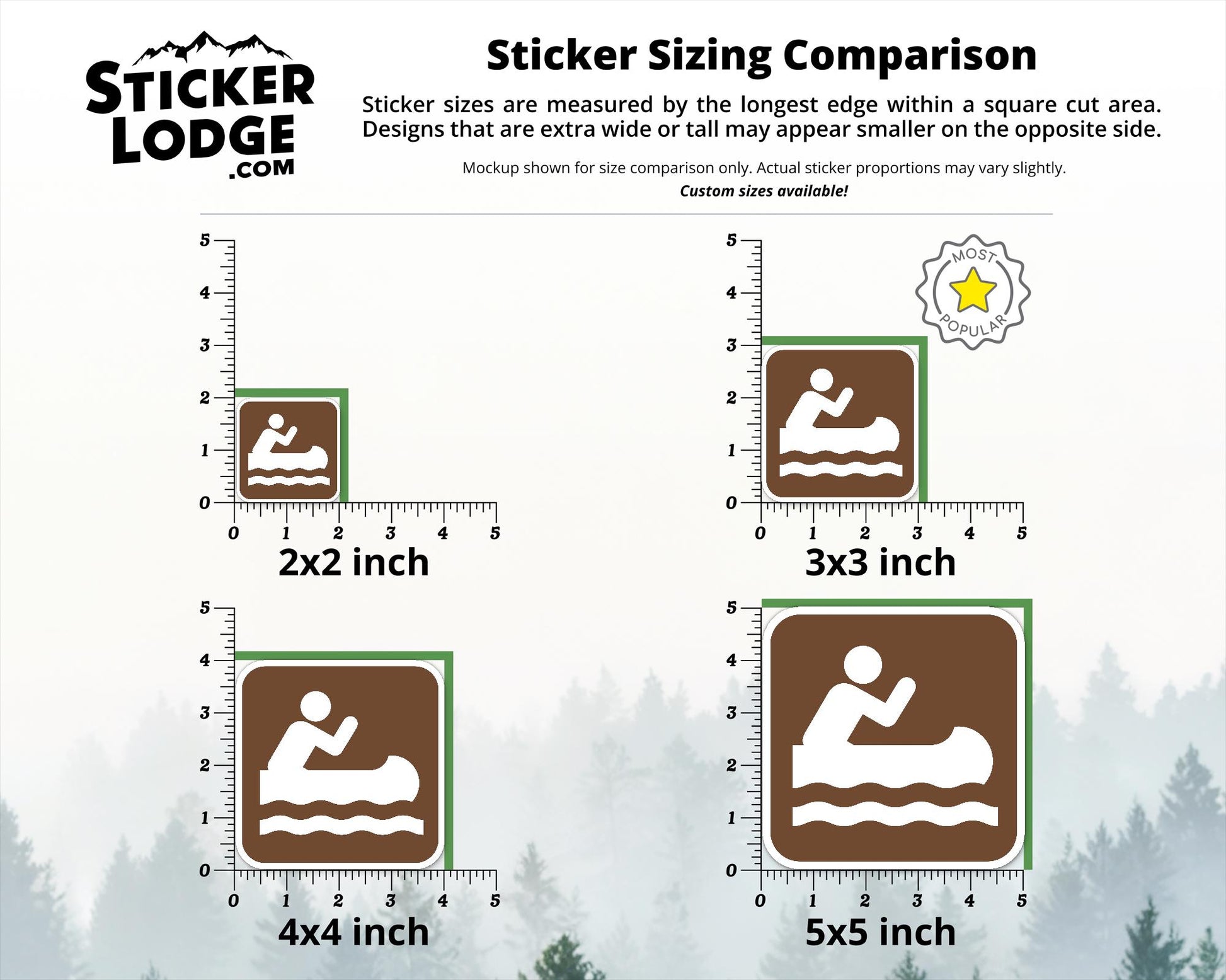 Canoe National Park Symbol Vinyl Sticker | Sticker Lodge