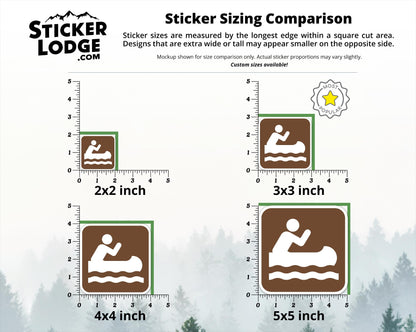 Canoe National Park Symbol Vinyl Sticker | Sticker Lodge