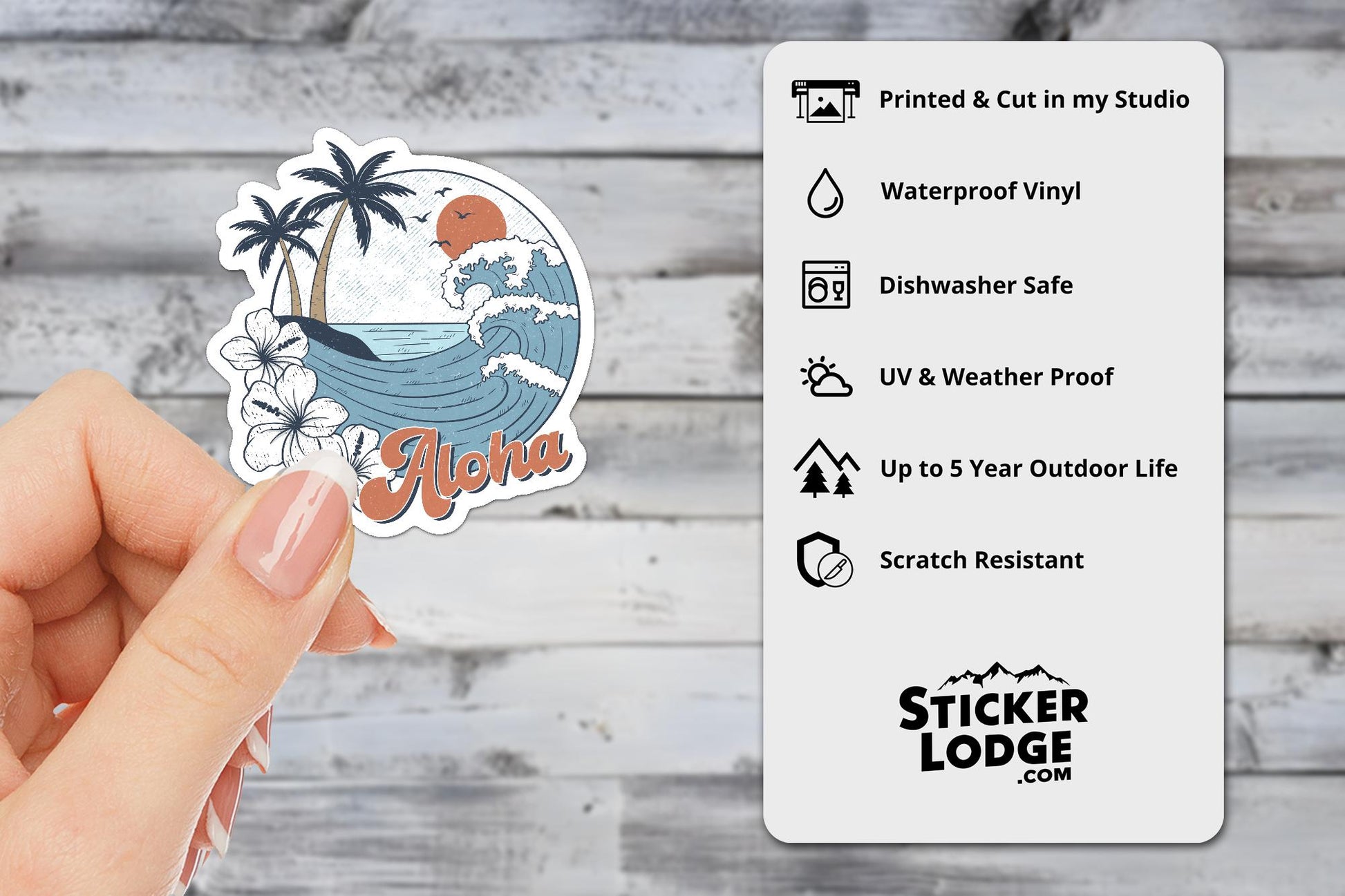 Aloha Vinyl Sticker | Sticker Lodge