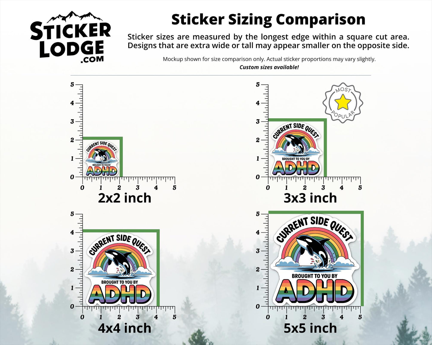 Current Side Quest Brought To You By Adhd Vinyl Sticker | Sticker Lodge