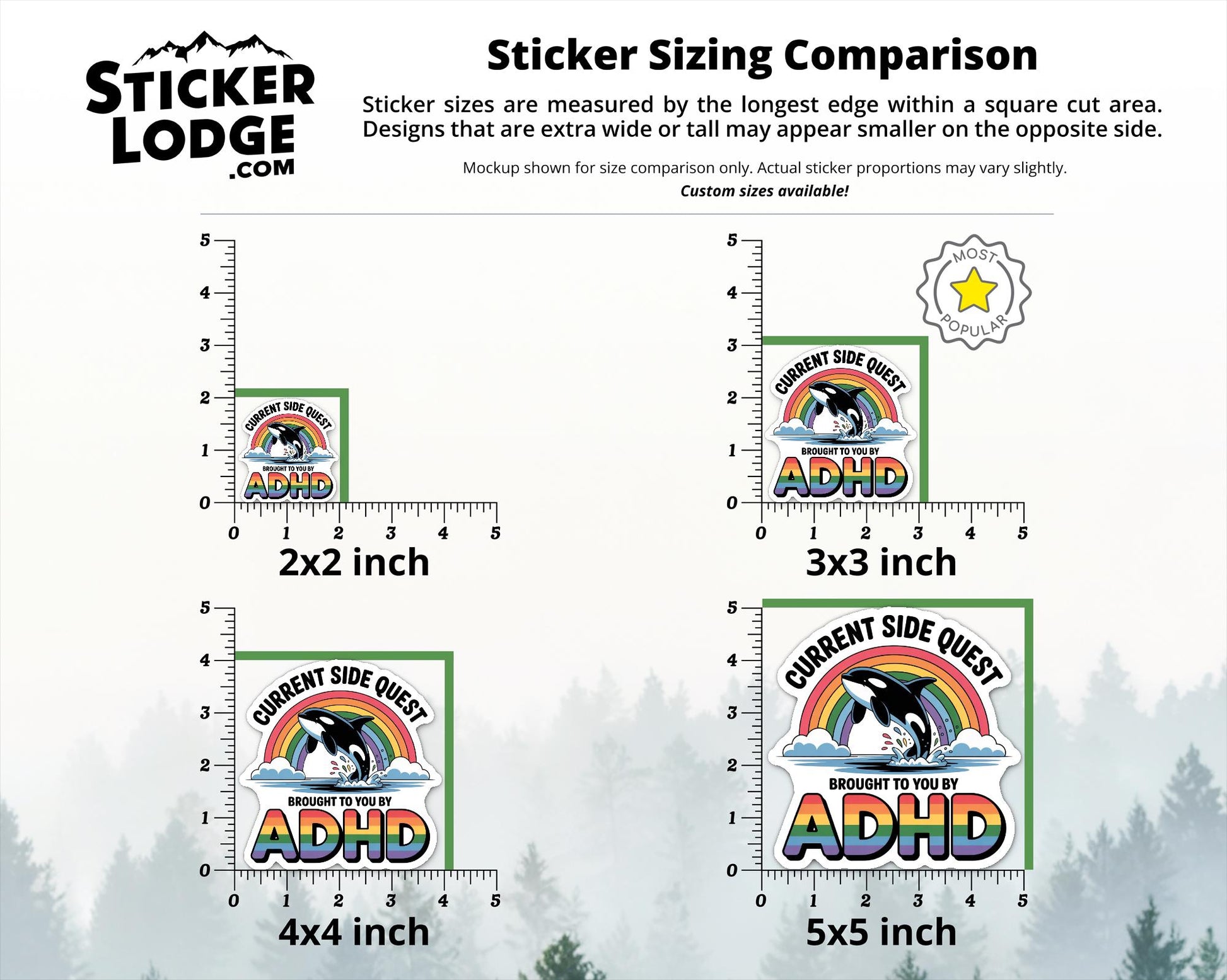 Current Side Quest Brought To You By Adhd Vinyl Sticker | Sticker Lodge