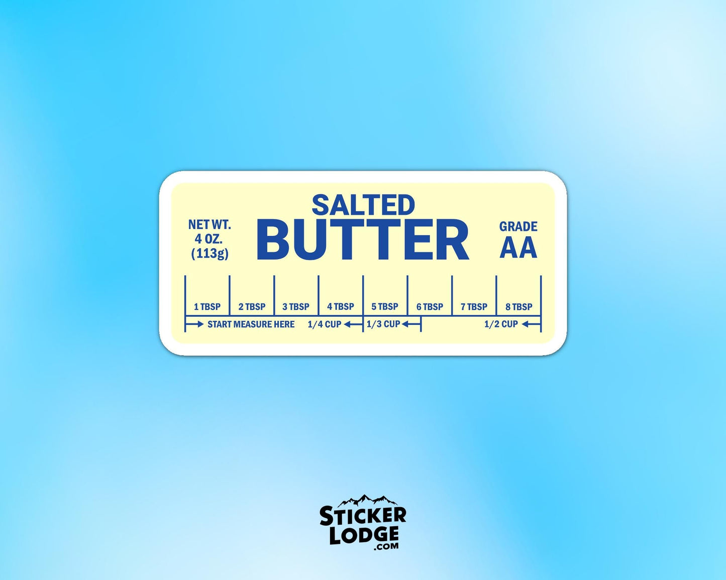 Salted Butter Vinyl Sticker | Sticker Lodge