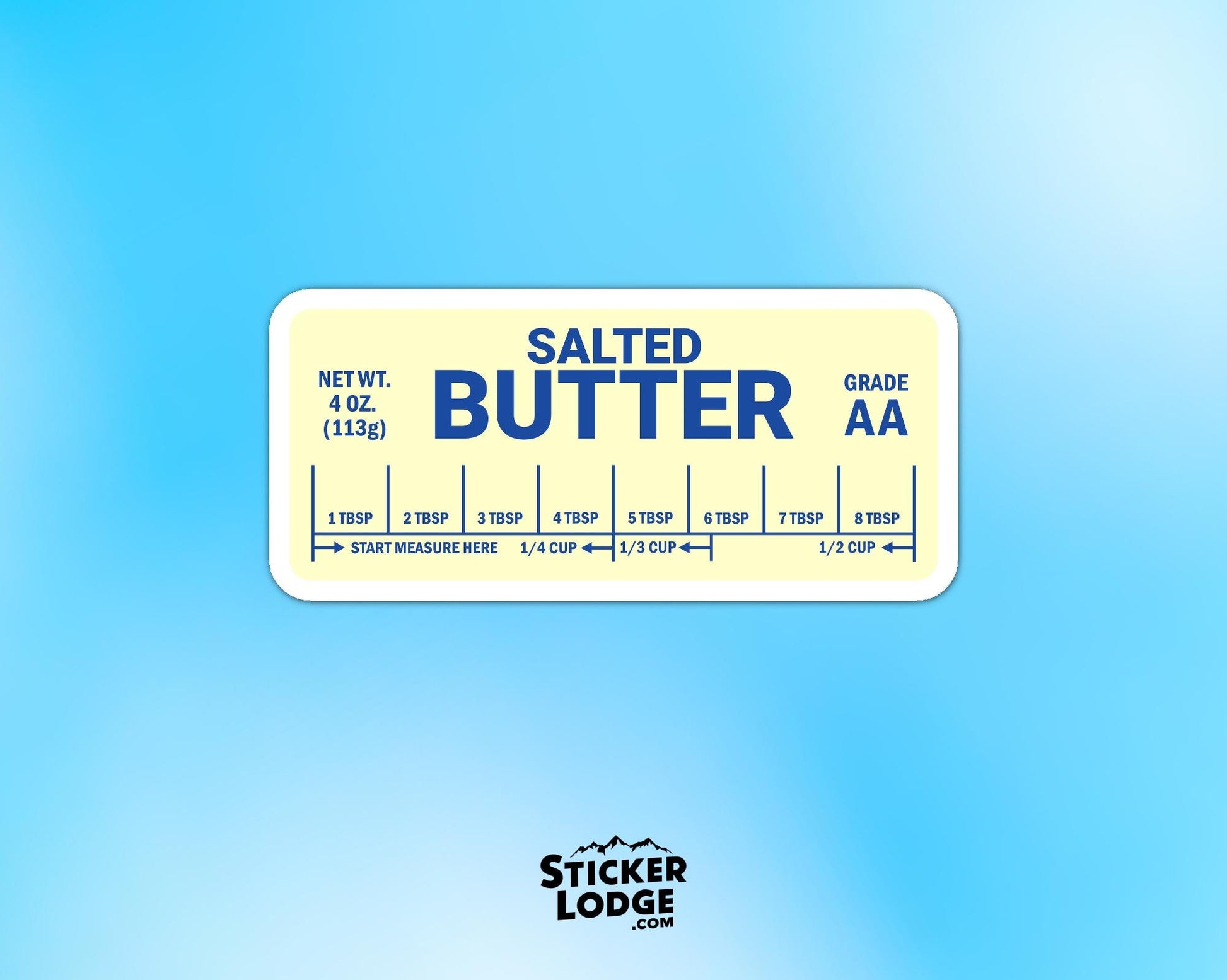 Salted Butter Vinyl Sticker | Sticker Lodge