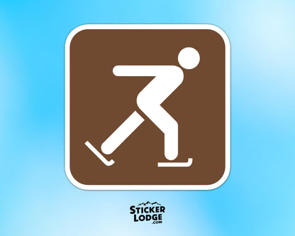 Ice Skating National Park Symbol Vinyl Sticker | Sticker Lodge