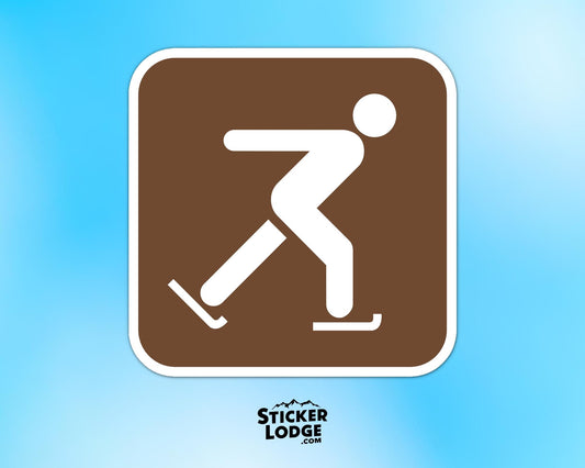 Ice Skating National Park Symbol Vinyl Sticker | Sticker Lodge
