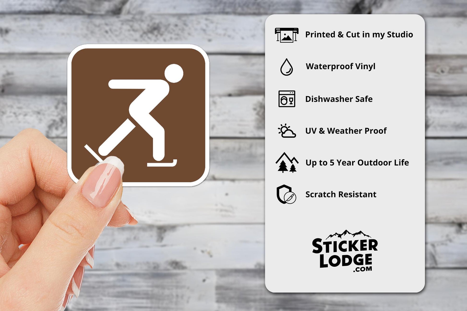 Ice Skating National Park Symbol Vinyl Sticker | Sticker Lodge