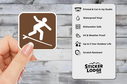 Surfing National Park Symbol Vinyl Sticker | Sticker Lodge