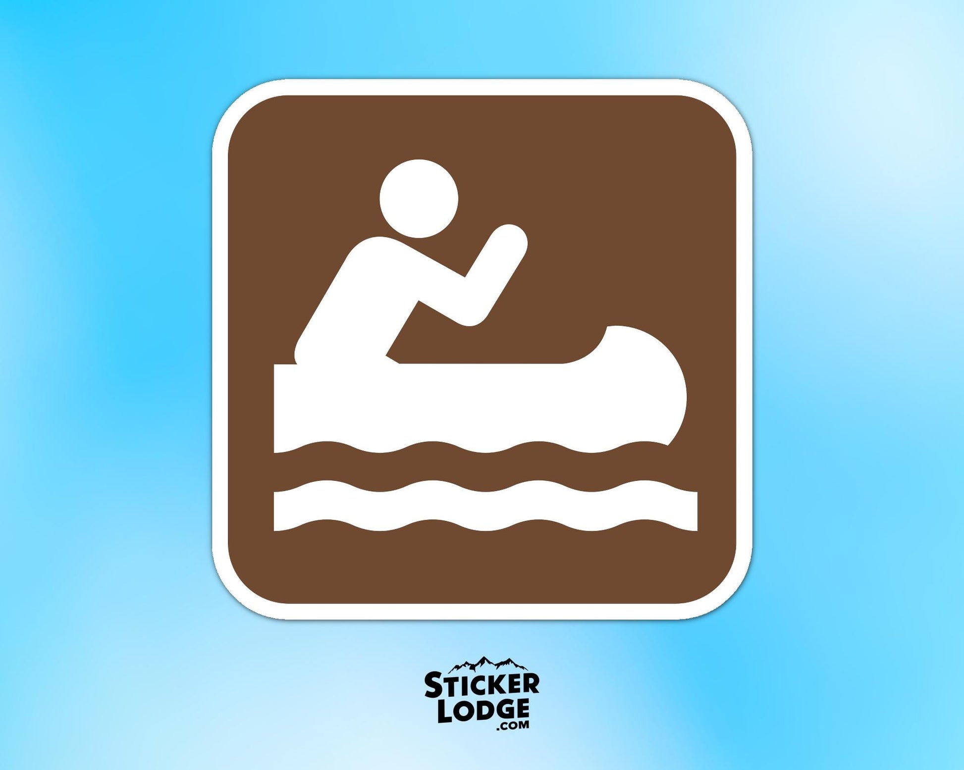 Canoe National Park Symbol Vinyl Sticker | Sticker Lodge