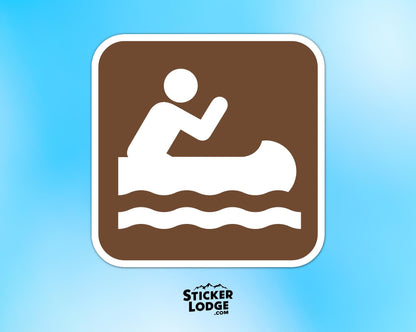 Canoe National Park Symbol Vinyl Sticker | Sticker Lodge