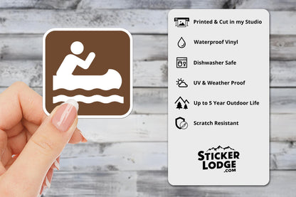 Canoe National Park Symbol Vinyl Sticker | Sticker Lodge