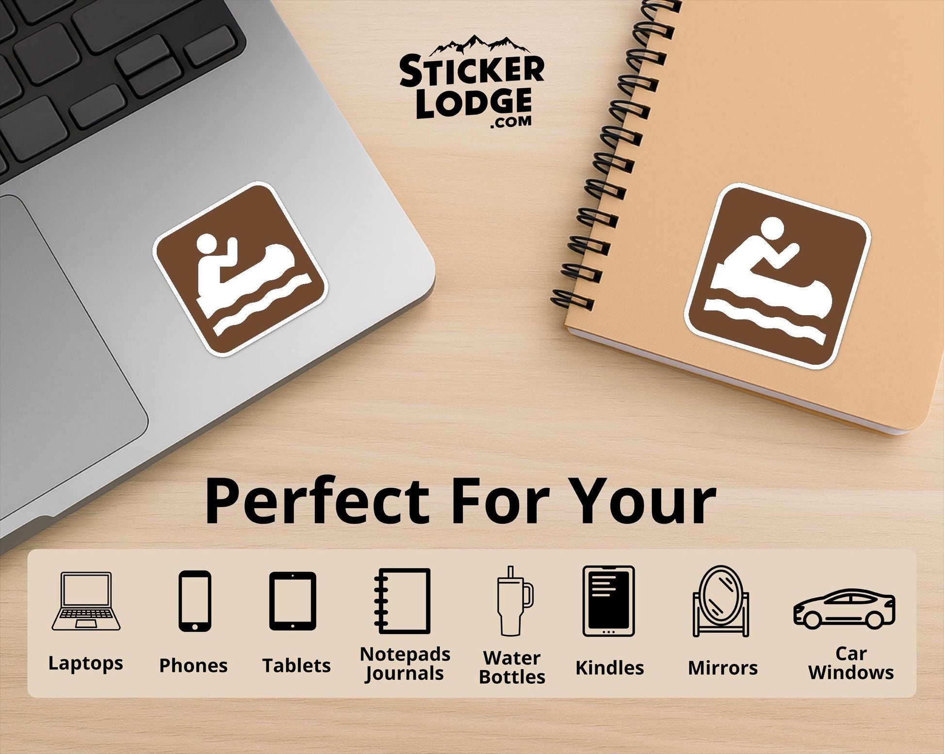 Canoe National Park Symbol Vinyl Sticker | Sticker Lodge