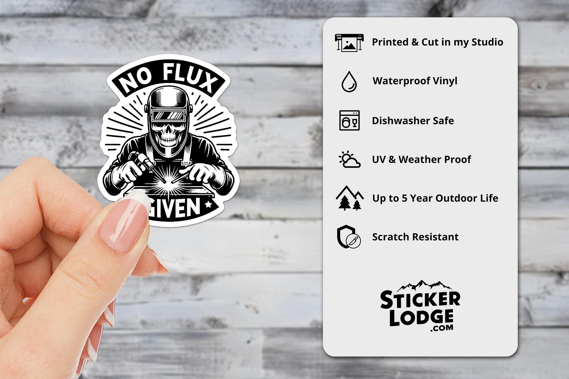 No Flux Given Vinyl Sticker | Sticker Lodge