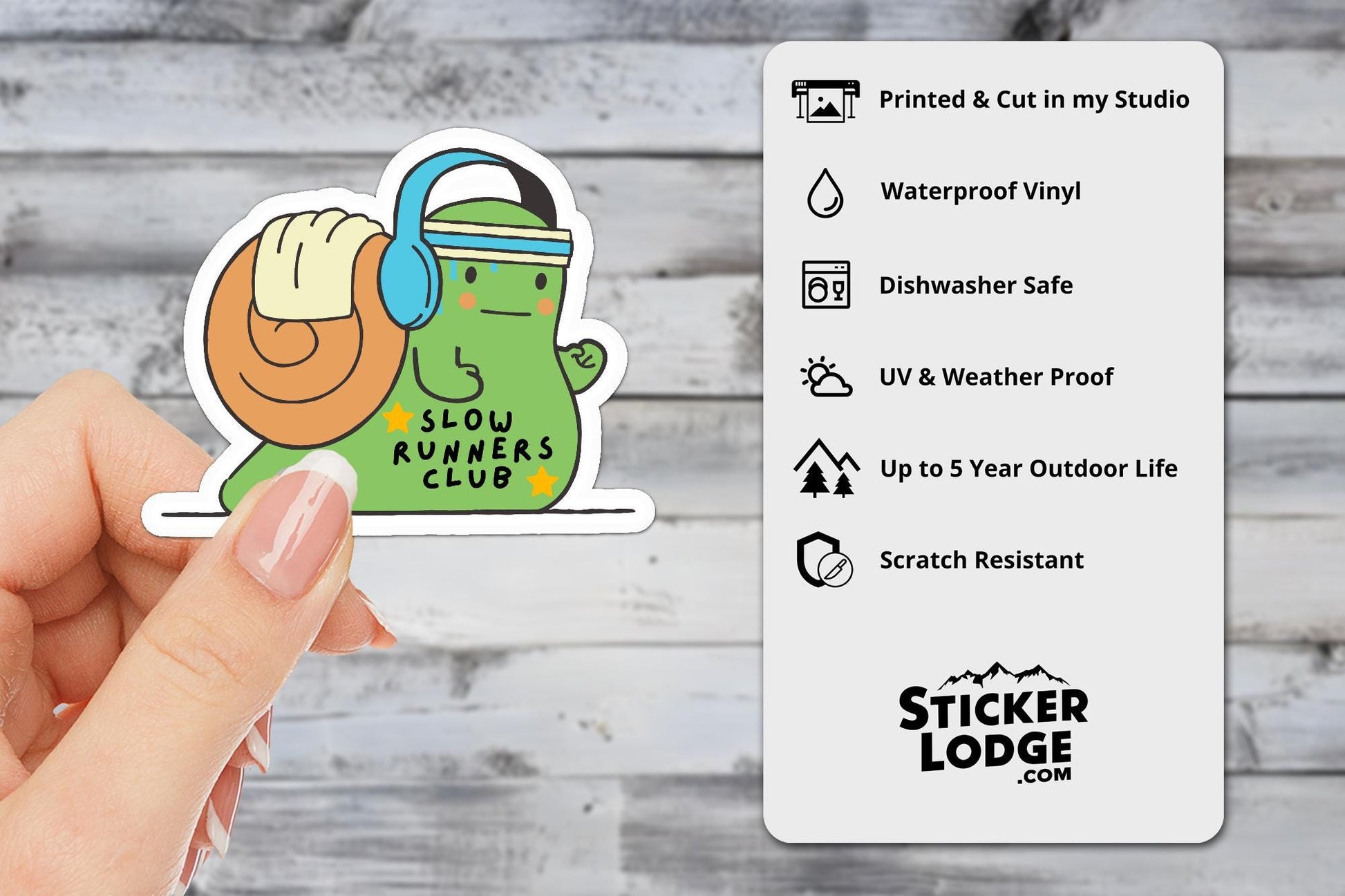 Slow Runners Club Vinyl Sticker | Sticker Lodge