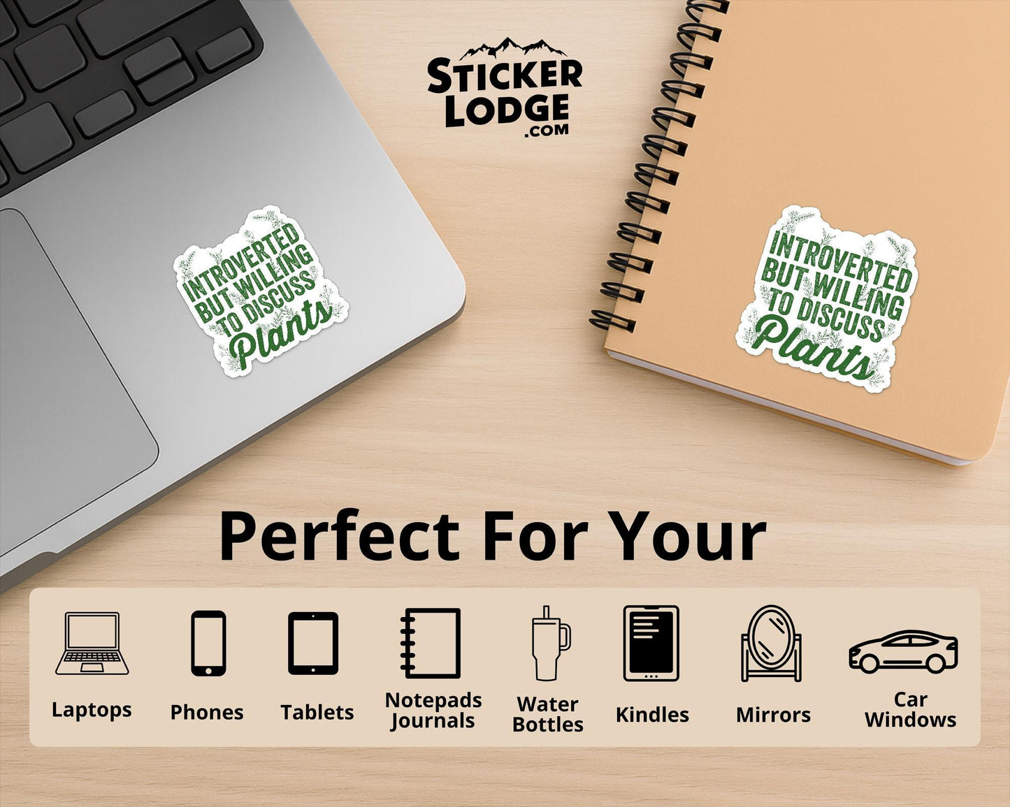 Introverted But Willing To Discuss Plants Vinyl Sticker | Sticker Lodge