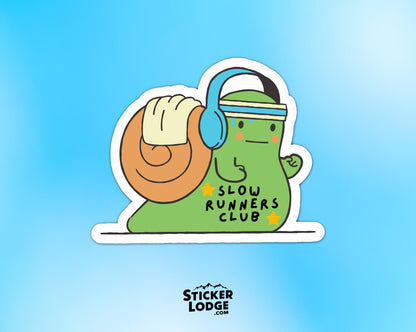 Slow Runners Club Vinyl Sticker | Sticker Lodge