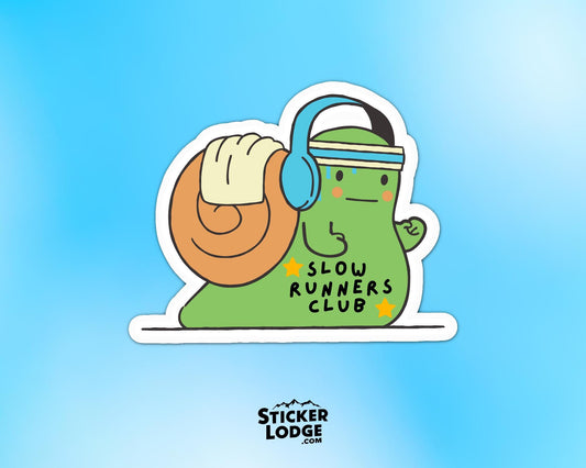 Slow Runners Club Vinyl Sticker | Sticker Lodge