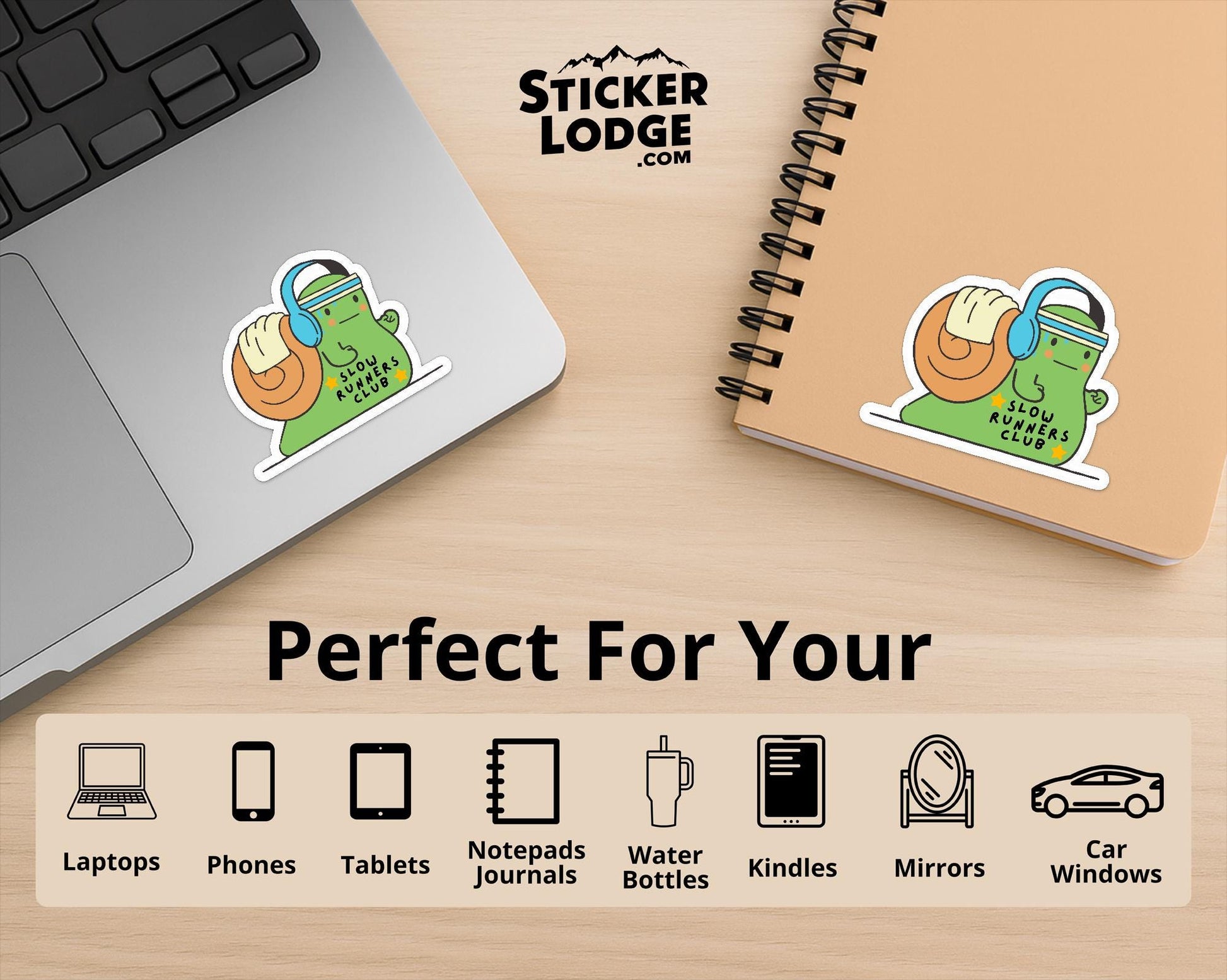 Slow Runners Club Vinyl Sticker | Sticker Lodge